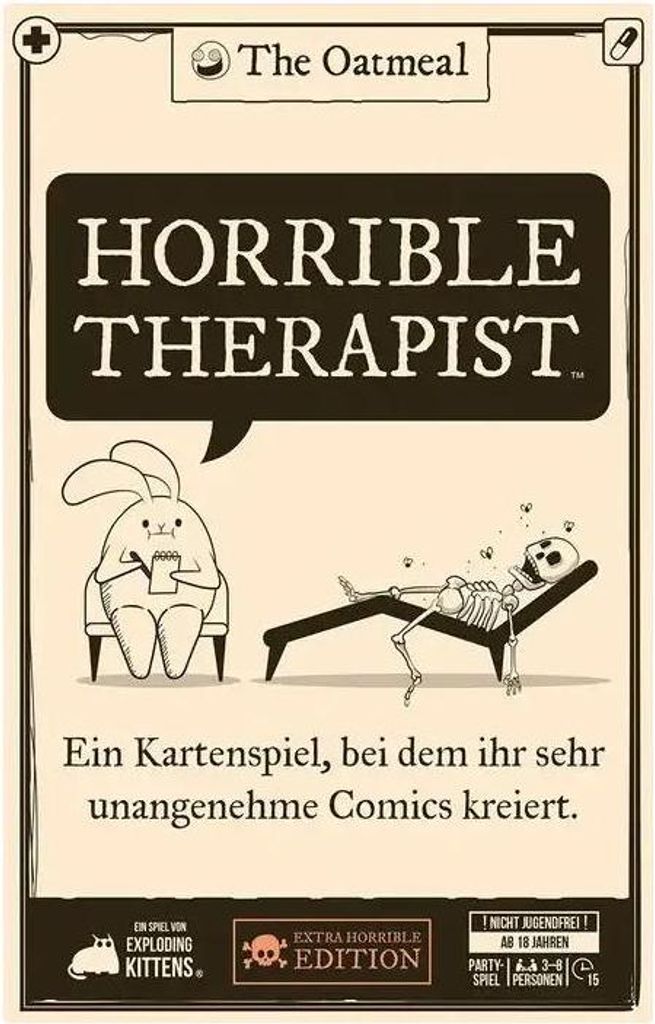 Karetná hra Horrible Therapist - čierny humor od 18 rokov Obrázok produktu 