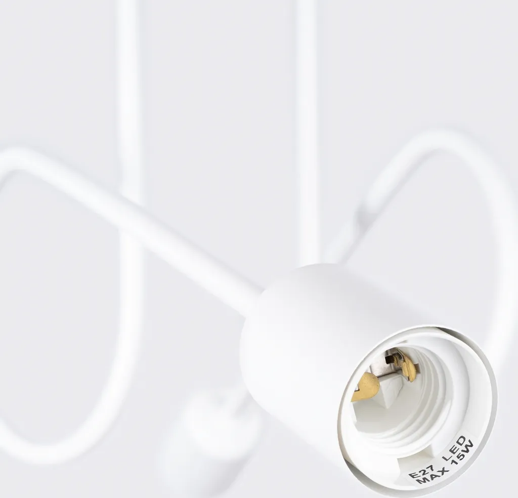 Lustre LOOP 2 Blanc Solution Éclairage Double E27 Acier Robuste