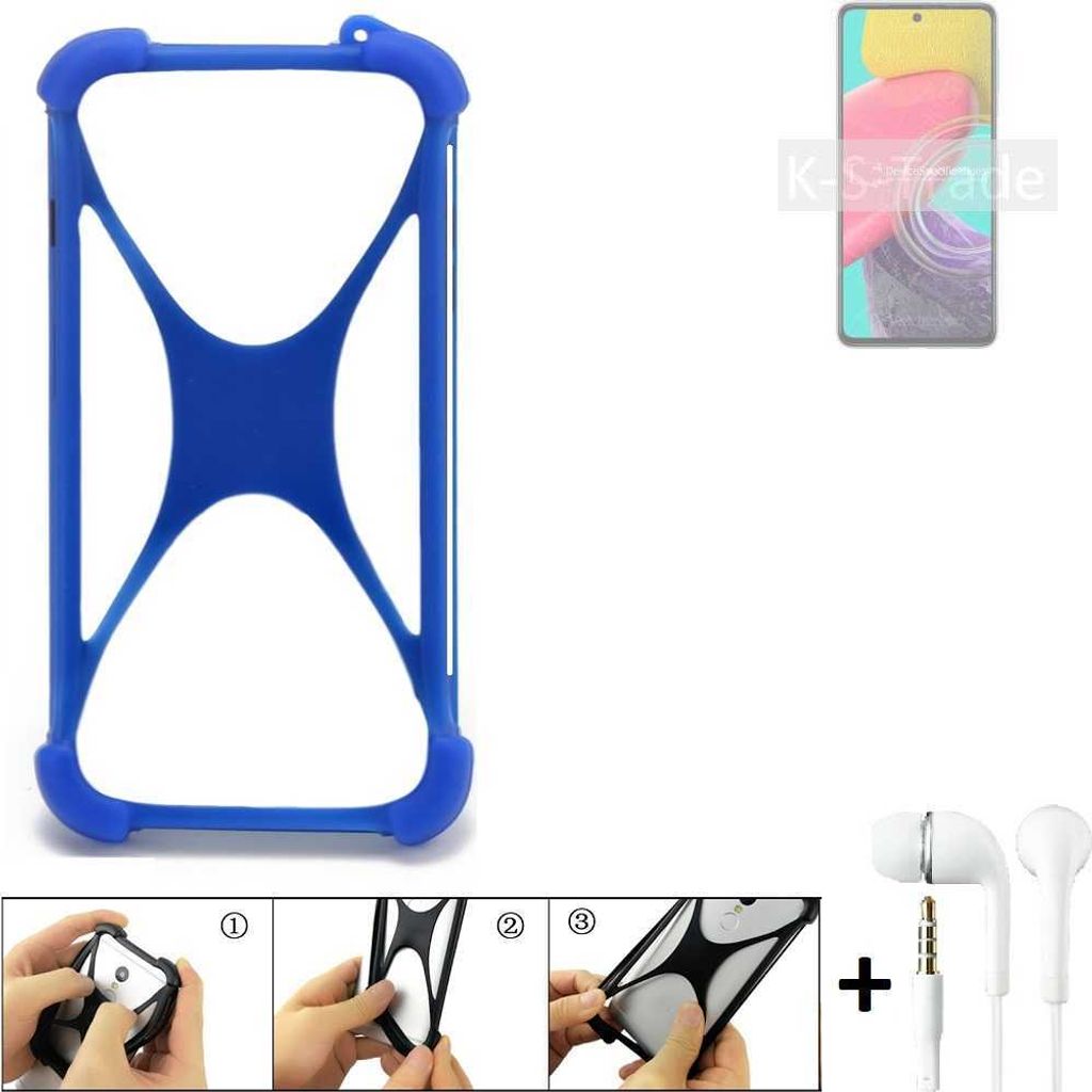 Bumper kompatibel mit Samsung Galaxy M53 5G Schutzhülle Handyhülle Silikon Schutz Hülle Cover Case Silikoncase Silikonbumper TPU Softcase