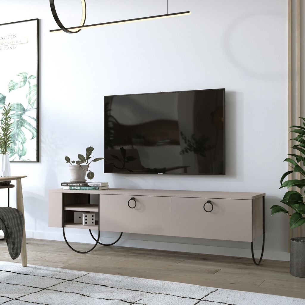Skye Decor, Norfolk Tv Stand - Light Mocha, TV-Schränke, Heller Mokka, 150 x 44 x 36 cm