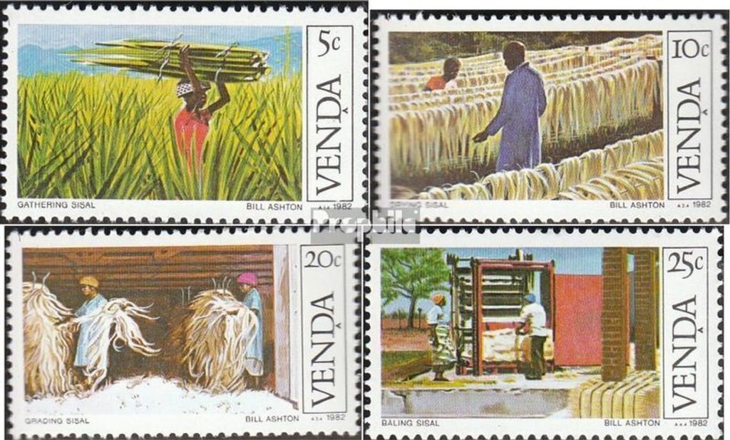 Briefmarken Südafrika - Venda 1982 Mi 54-57 (kompl.Ausg.) FDC Sisalindustrie
