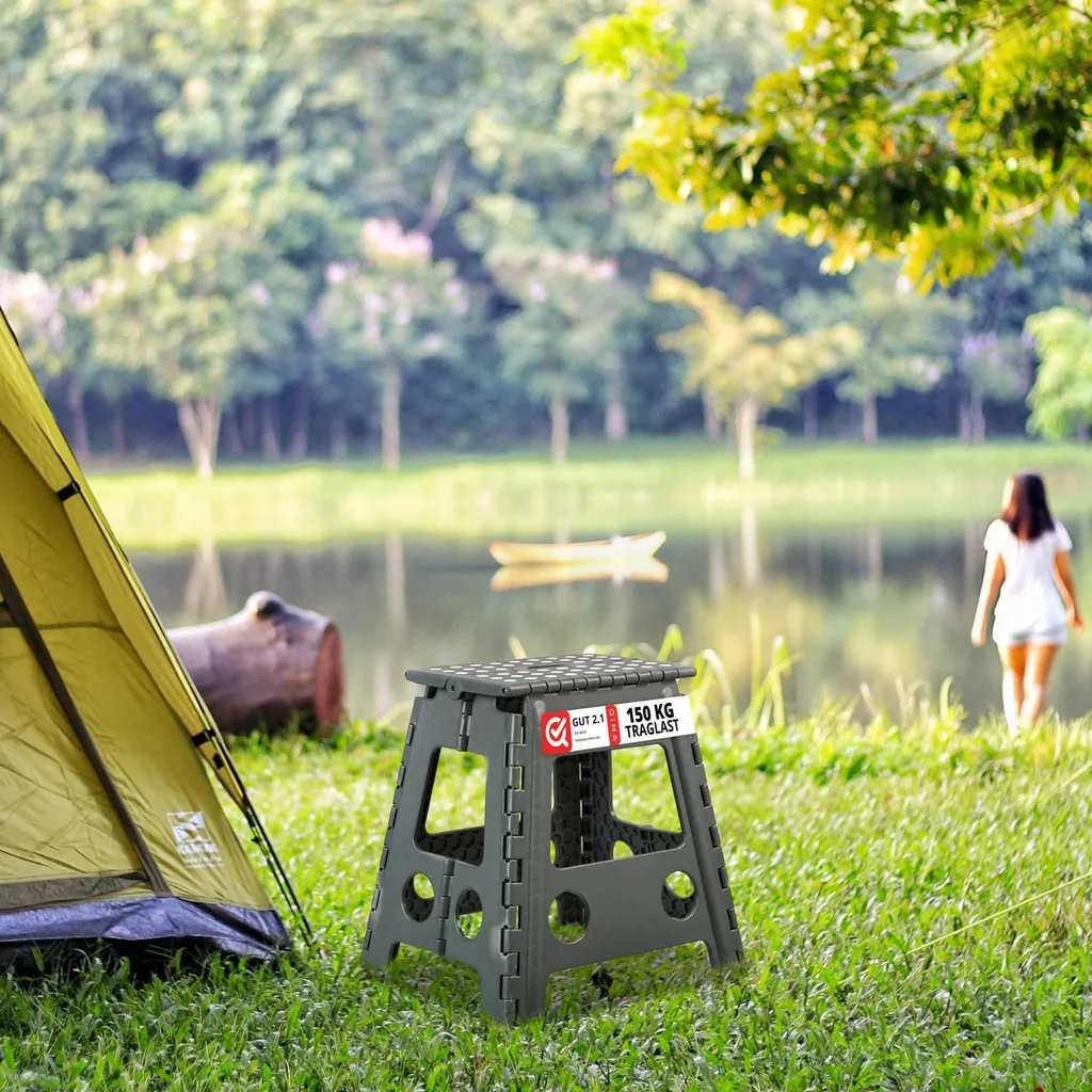 Tabouret pliant XL confortable : fini le mal de dos en camping - 3