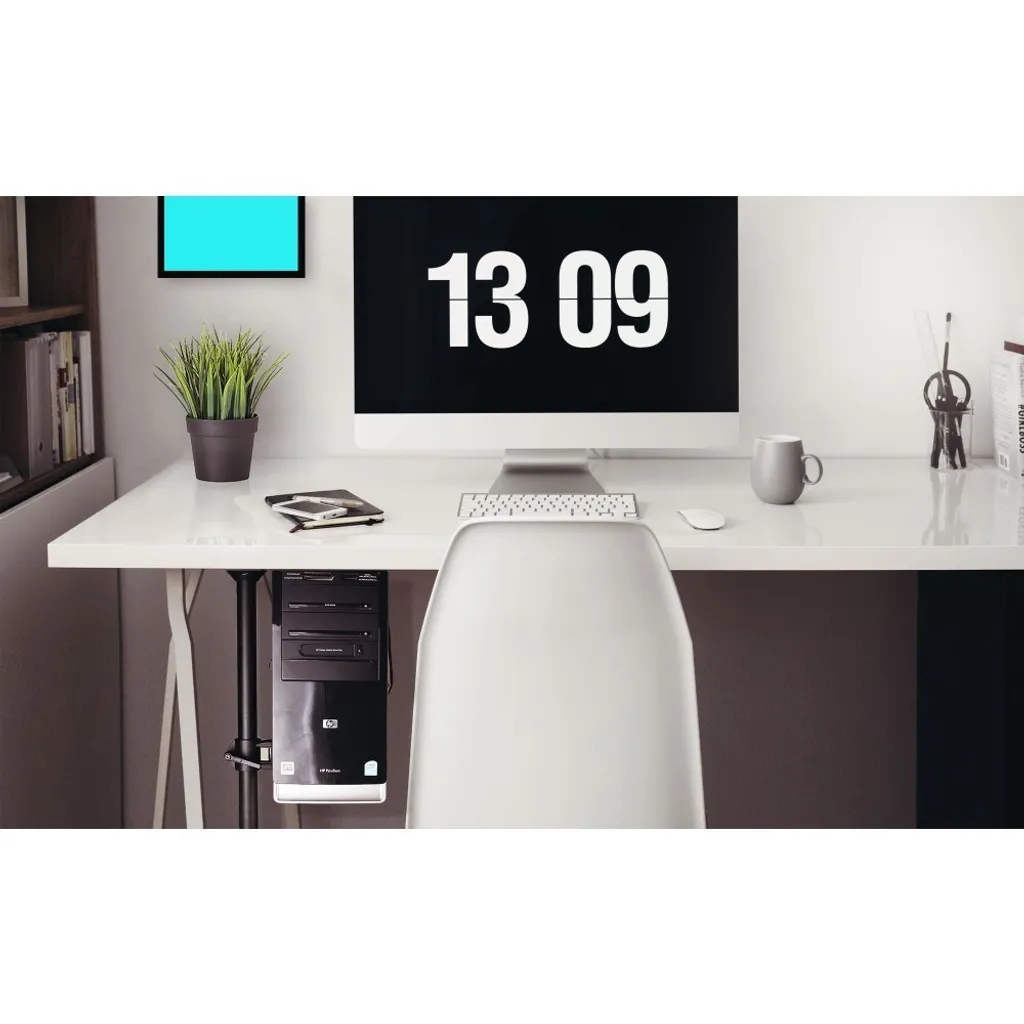 Support de PC fixe pour bureau Techly ICA-CS 63 réglable en acier noir - 10
