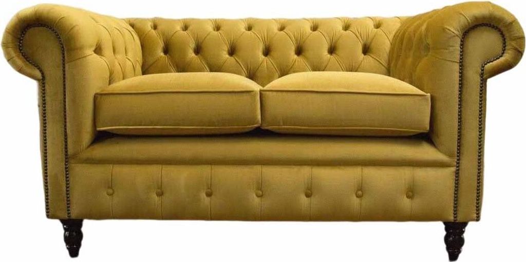 Sofa Polster Sofas Neu Sofa 2 Sitzer Design Chesterfield Stoff Couch