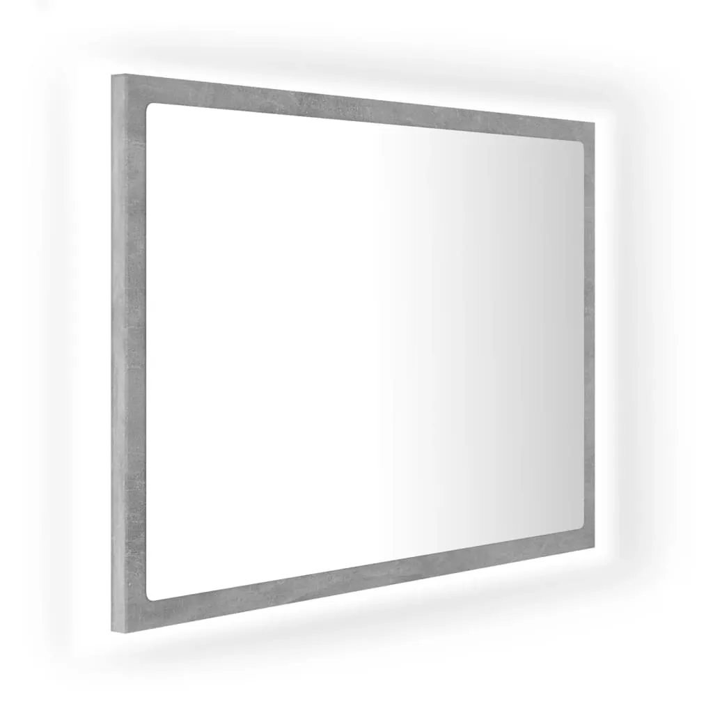 SYFAX™ Specchio da Bagno a LED Grigio 60x8,5x37 cm in Acrilico