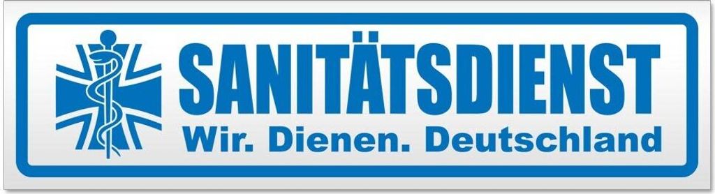 Kiwistar Sanitätsdienst Deutschland Magnetschild Schild magnetisch - 60cm Blau - Magnetfolie für Auto PKW Kfz