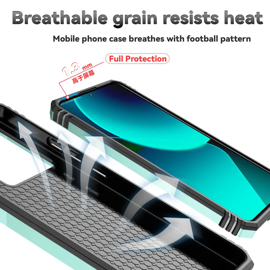 CRAVEN Cover per Xiaomi Mi 13T 5G / 13T PRO 5G, Robusto PC + TPU Doppio Strato Protettivo Custodia con Porta Anello e Copertura Scorrevole della Fotocamera, Argento