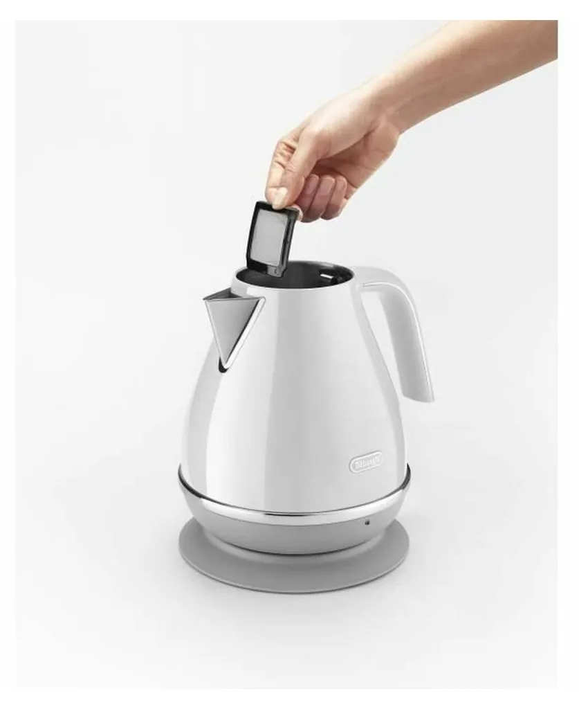 Bouilloire De'Longhi Icona Capitals 1,7 L Blanche : Adieu le Calcaire !