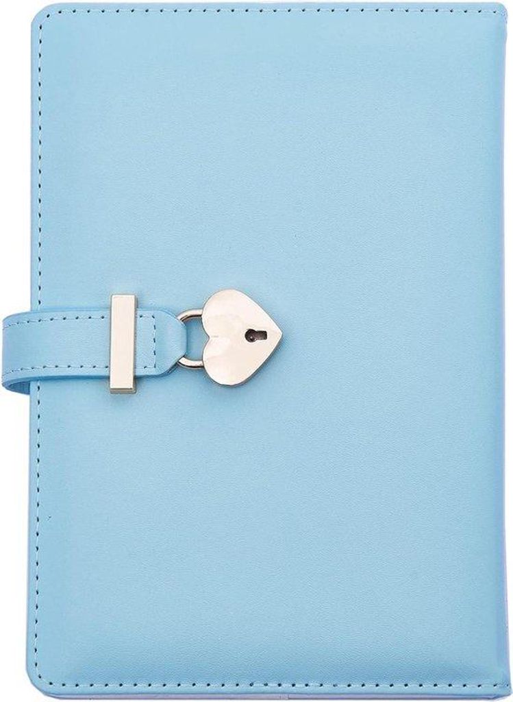 Taschenbuch - Geheimes Notizbuch mit Schloss, Herzform, A5, 220 x 150mm