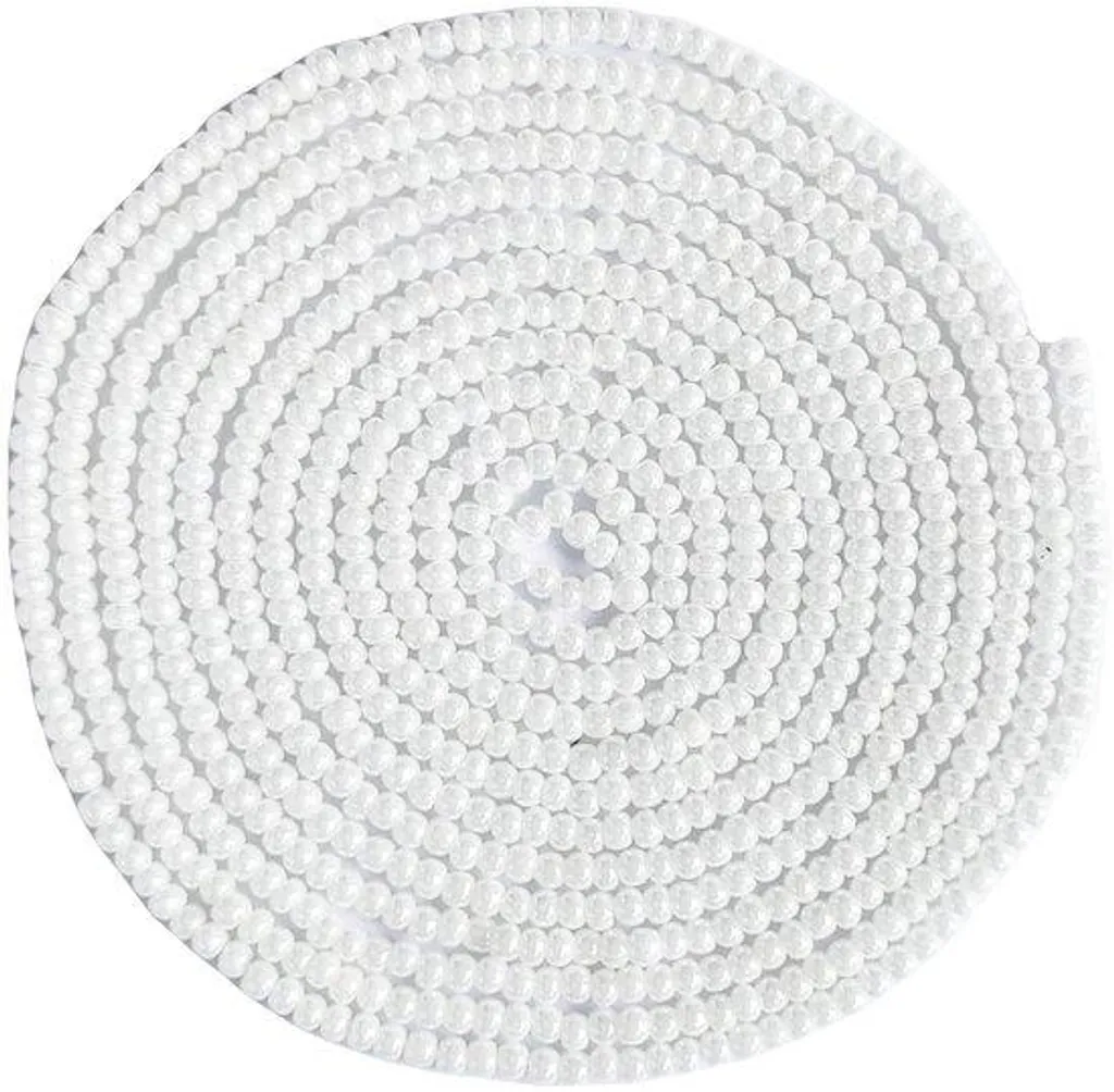 Rocailles blanches 2mm en verre - Perles 12/0 pour tissage de colliers