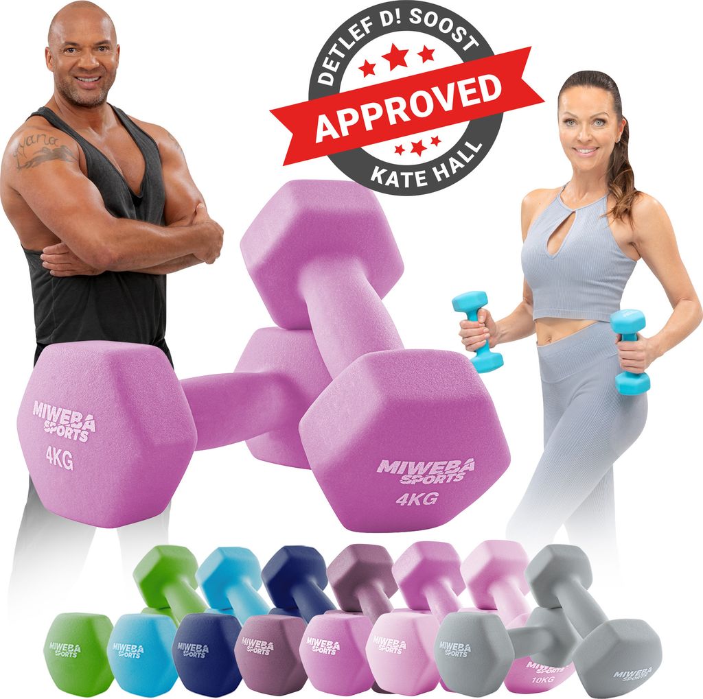 Miweba Sports Profi Neopren Hantel NKH100 | Hantelset - Produktbild 