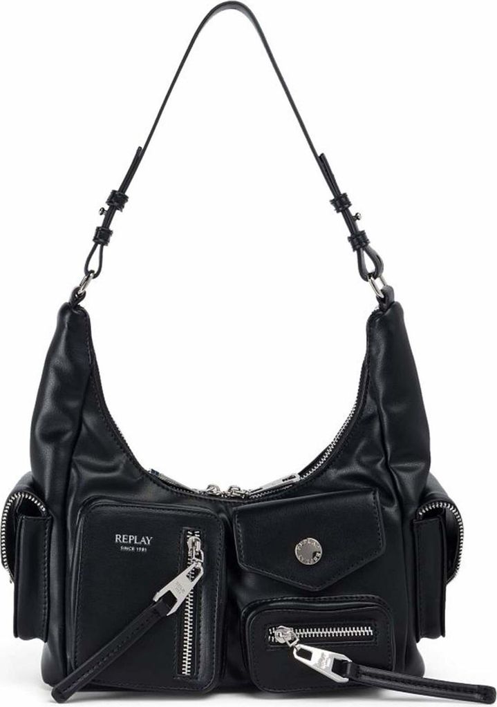 REPLAY Schultertasche Umhängetasche Shoulder Bag Black schwarz
