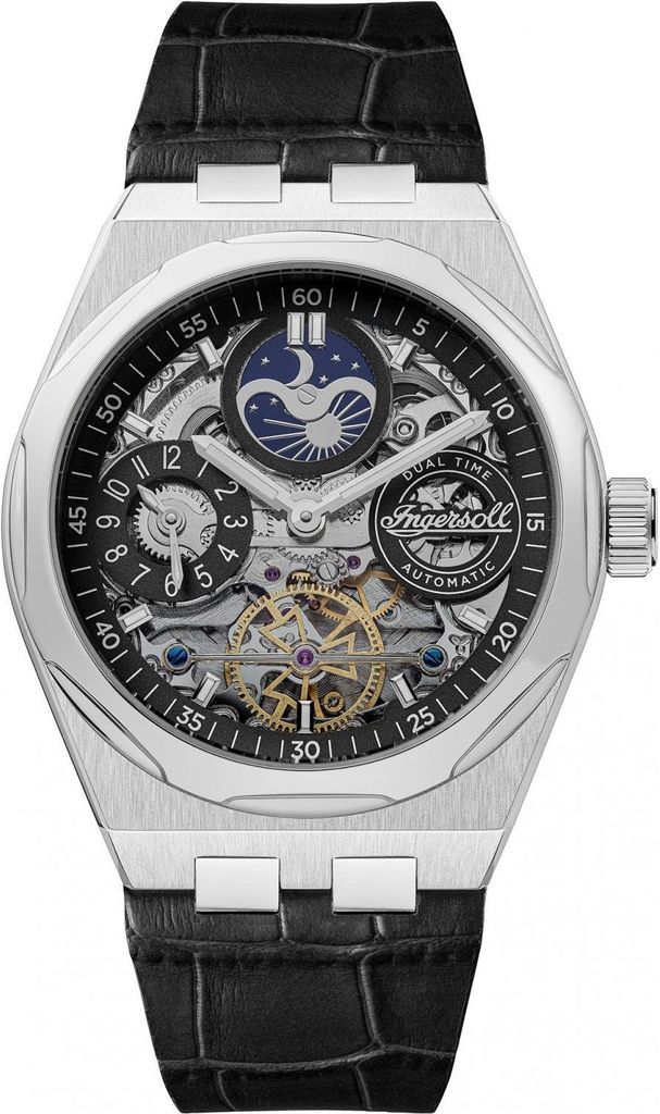 Ingersoll I12903 The Broadway Dual Time Automatik Herrenuhr 43mm