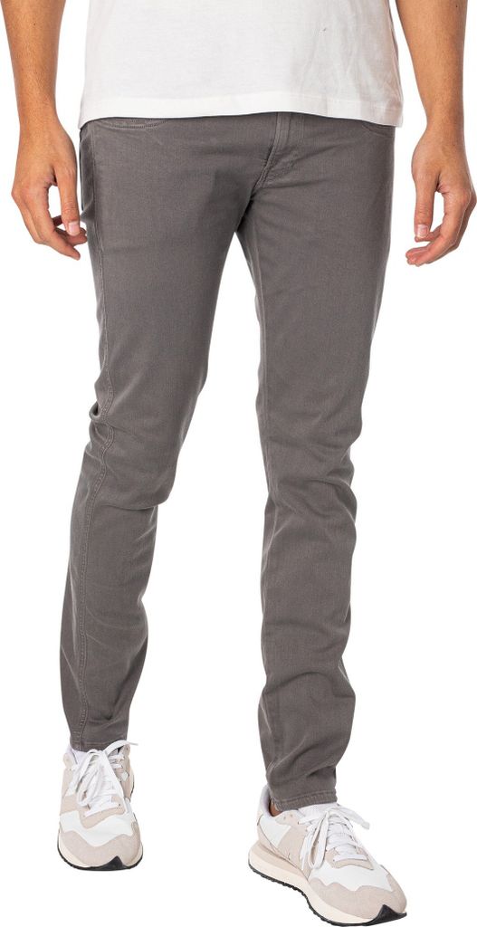 Replay Anbass Hyperflex 10,5 oz Grey Bull Stretch Denim Herren Baumwoll Denim Jeans in 34L – Grau