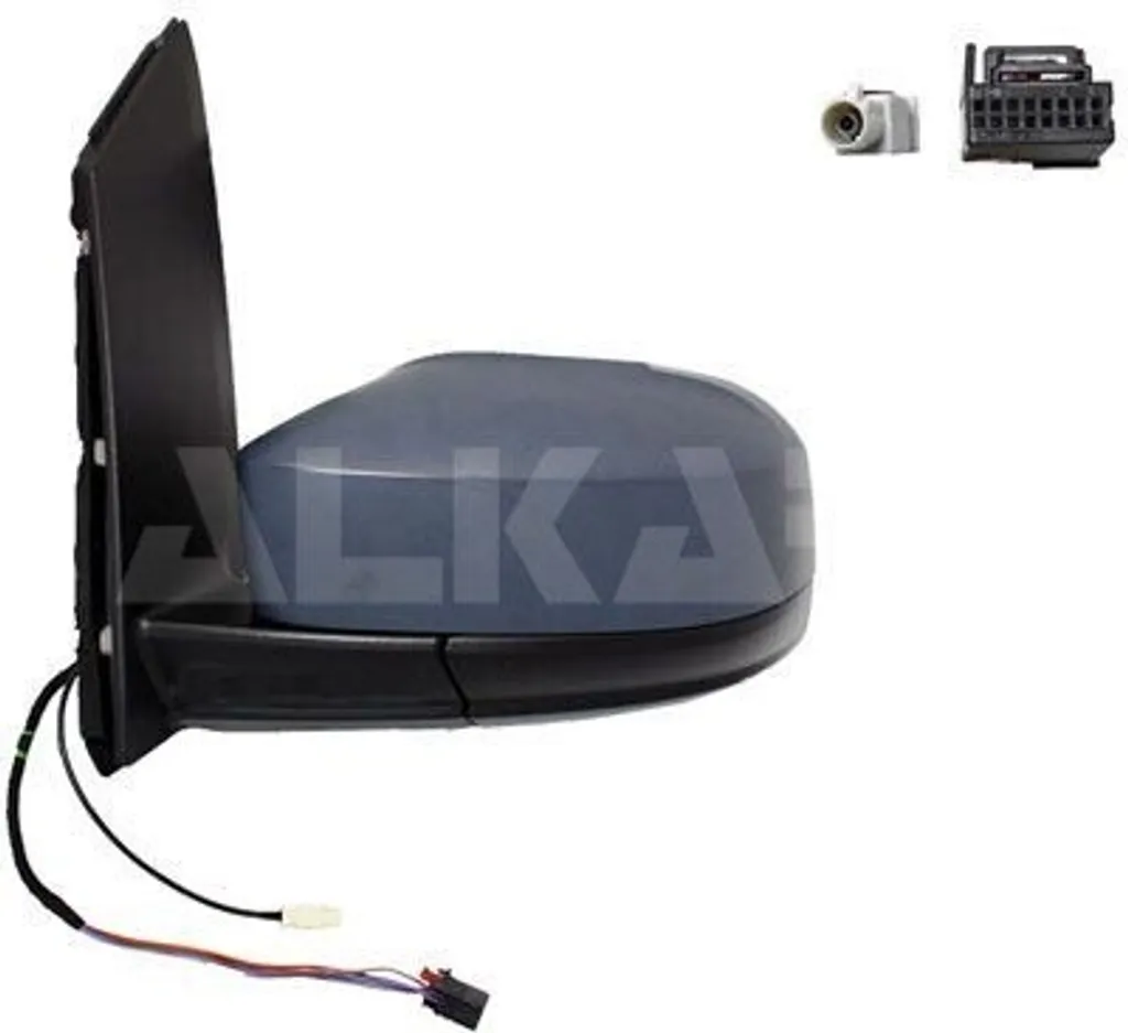 Rétroviseur Extérieur Gauche pour VW Caddy IV - Miroir Complet Noir Mat