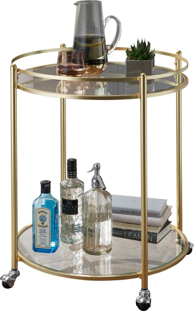 Carrello di design james gold ø 57 cm tavolo portaoggetti Immagine del prodotto 