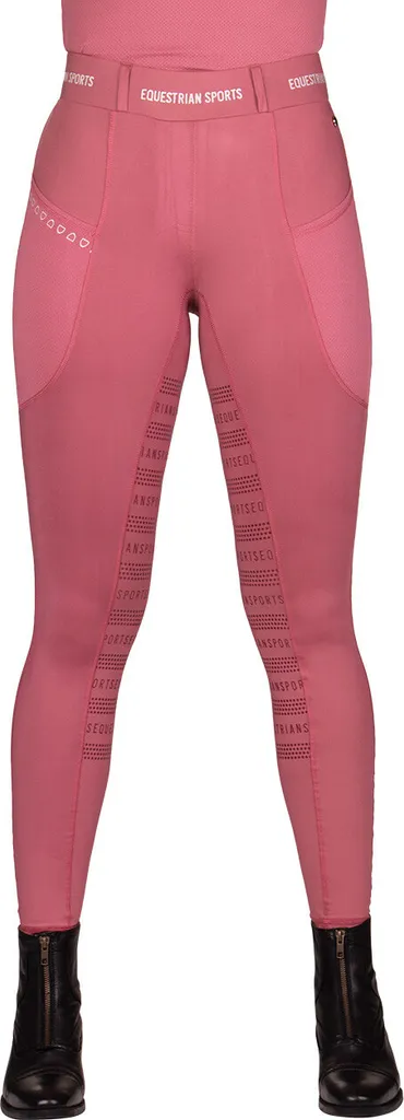 Pantalon d'équitation rose Jady QHP pour cavalière en taille 34 T34