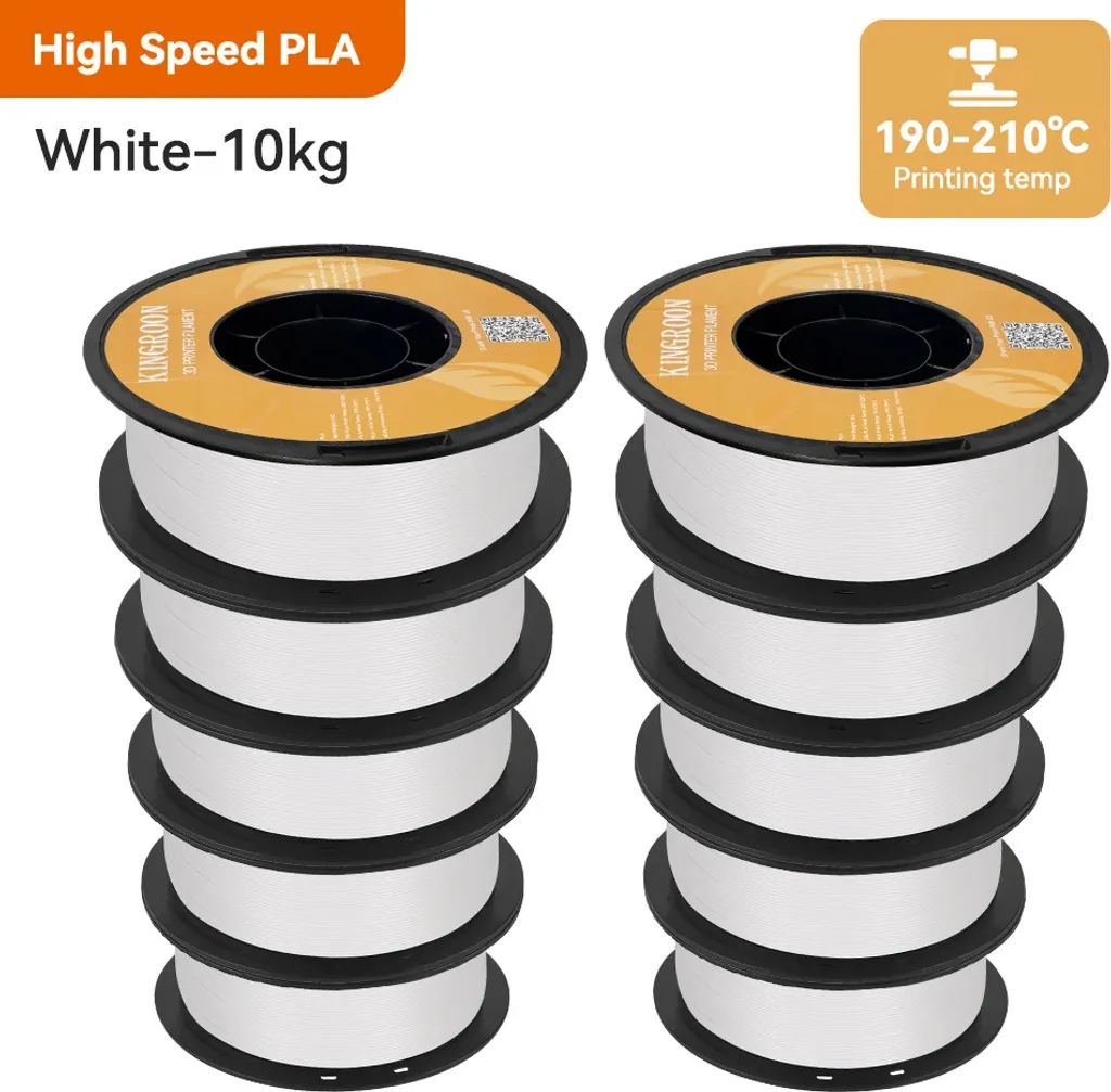 Filament PLA Blanc 10kg pour Maquettes et Prototypage Grand Format