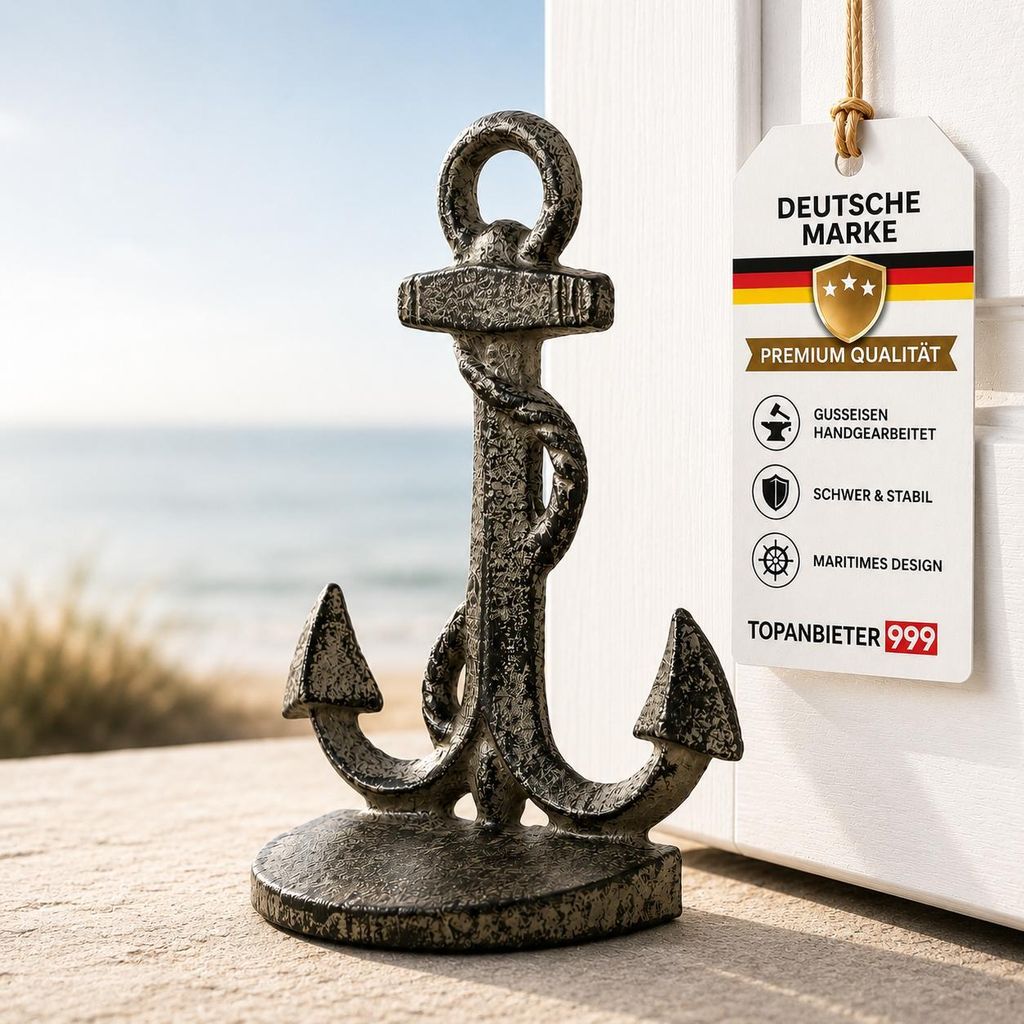 Türstopper Anker aus Gusseisen, maritimer Türhalter schwer Produktbild 