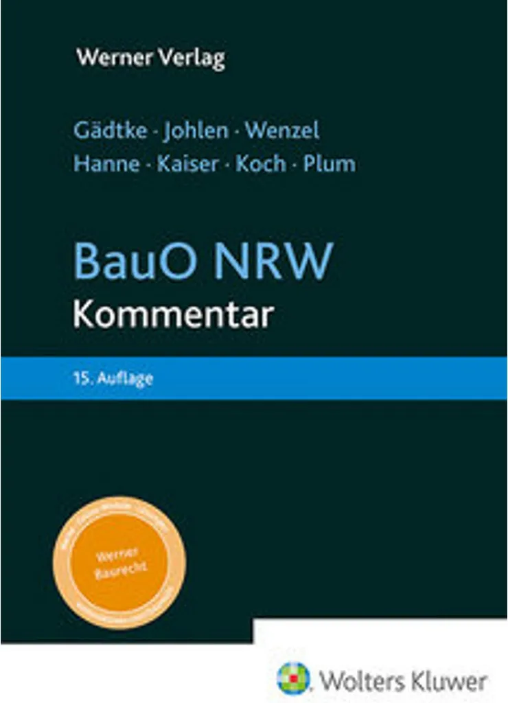 Commentaire BauO NRW avec jurisprudence actuelle et analyses détaillées