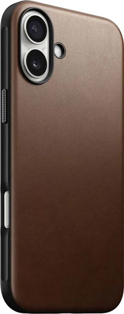 Coque de Protection iPhone 16 Plus en Cuir Marron Compatible MagSafe