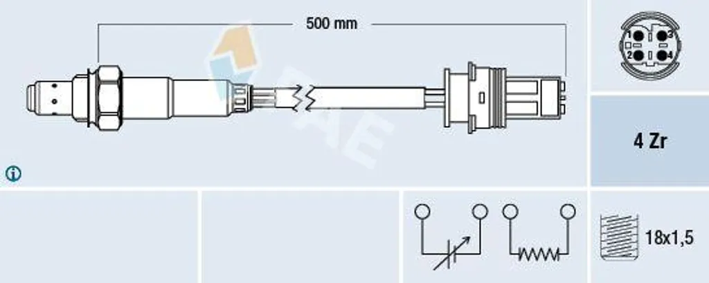 Sonde Lambda Haute Performance FAE 77504 pour BMW 11787530285 Qualité OE