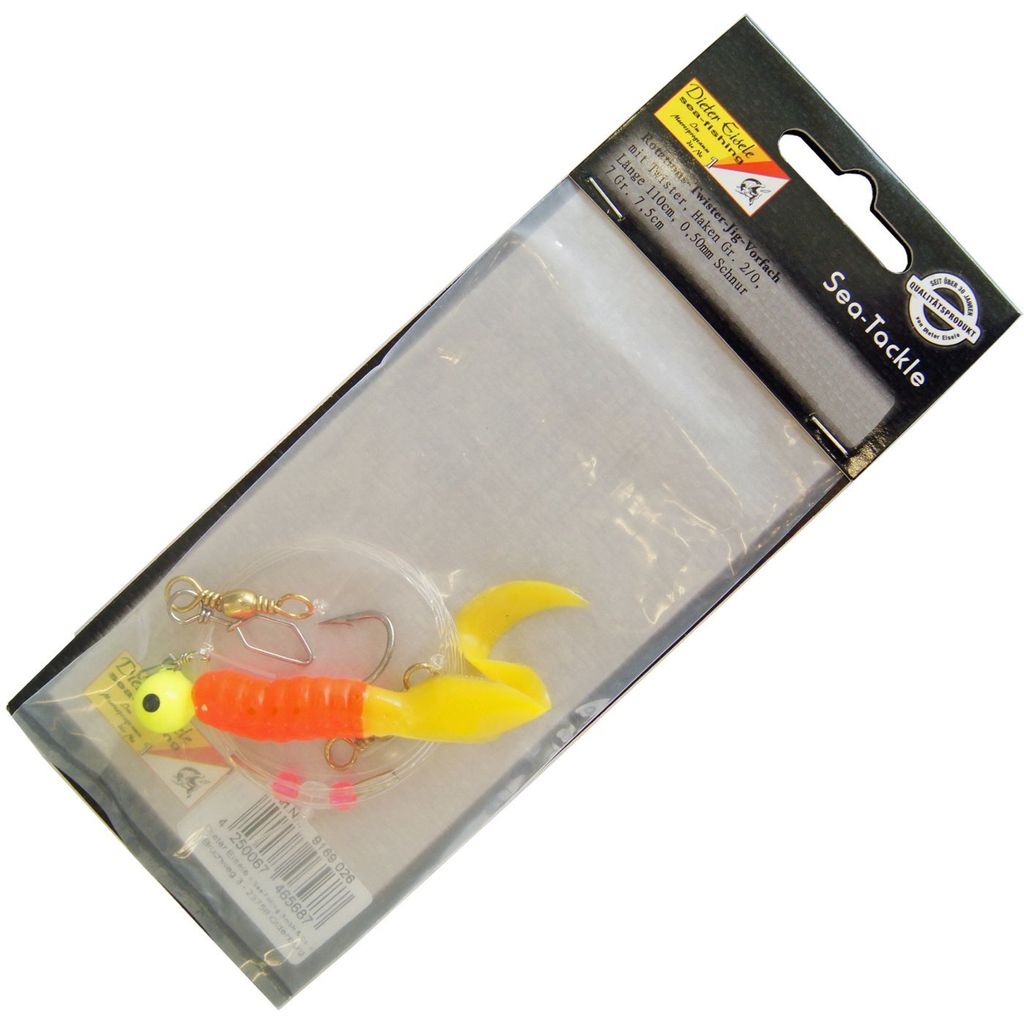 Dieter Eisele Meeresvorfach 1 Jig orange/gelb 7g - Pilk Vorfach