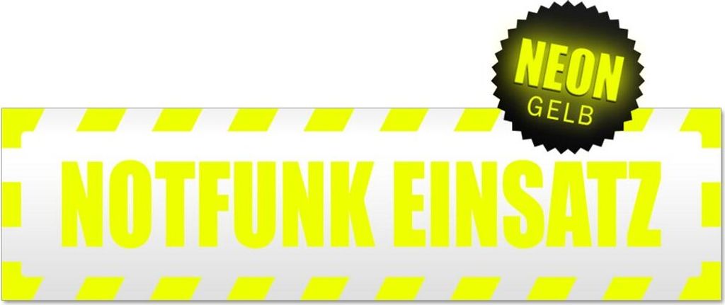 Notfunk Einsatz gestreift Magnetschild Schild magnetisch