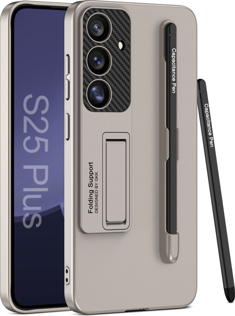 Für Samsung Galaxy S25 Plus GKK Halterung Hülle Stifthalterung + Stift Titan