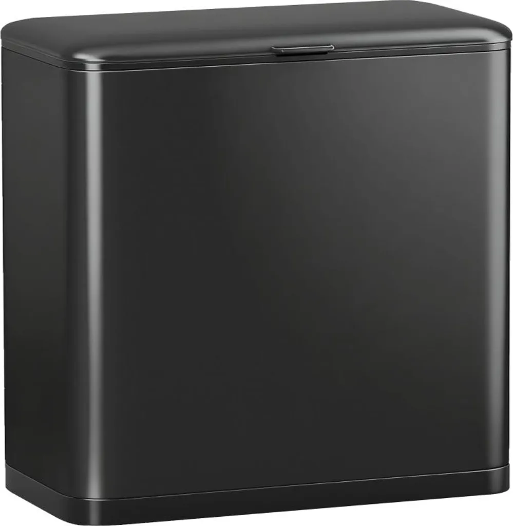 Poubelle Design 8 Litres Inox Noir Anti-Traces à Suspendre ou Poser
