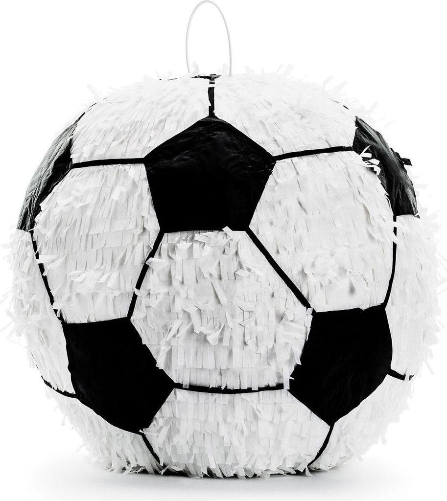 Piñata 35x35x35cm Fußball zum Befüllen Schwarz / Weiß Produktbild 