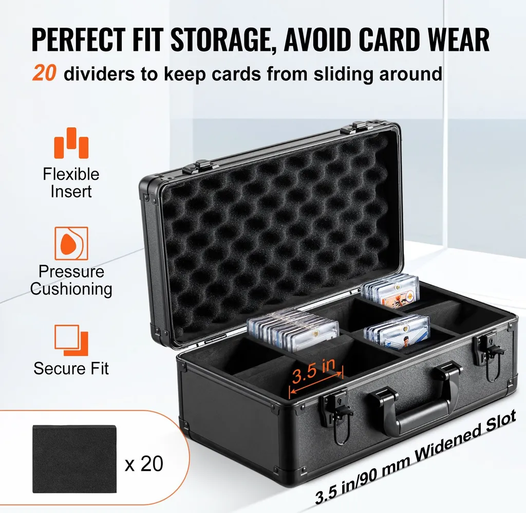 Boîte de Rangement PSA pour 96 Cartes à Collectionner avec 4 Emplacements