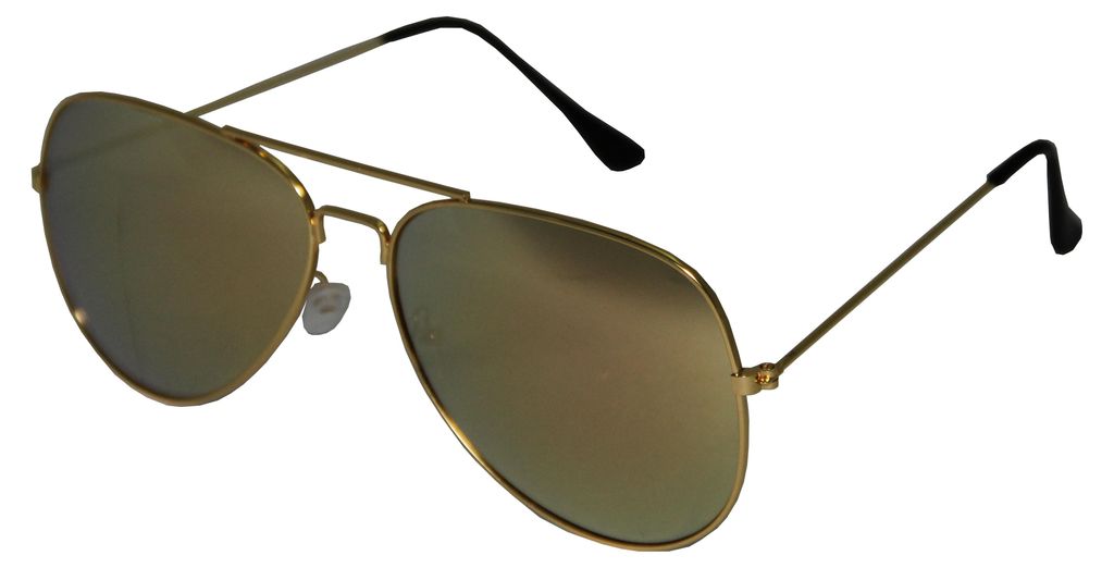 Piloten-Brille mit goldenem Gestell und braunen Gläsern Produktbild 