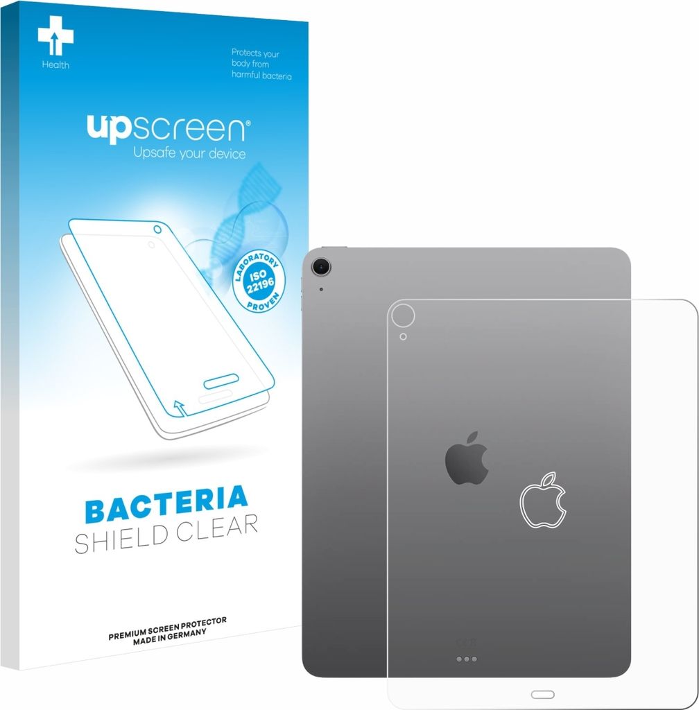 upscreen Schutzfolie für Apple iPad Air 13" M3 WiFi 2025 (Rückseite) Displayschutz Displayschutzfolie Folie Klar antibakteriell