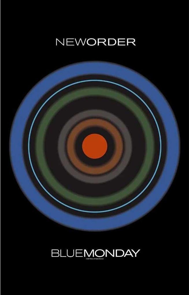New Order - Poster "Blue Monday", Stoff RO10658 (Einheitsgröße) (Bunt)