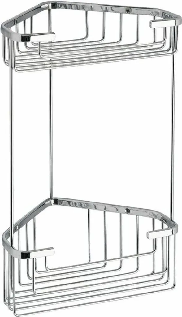 Étagère de Salle de Bain Double Gedy Smart en Acier Chromé Inoxydable
