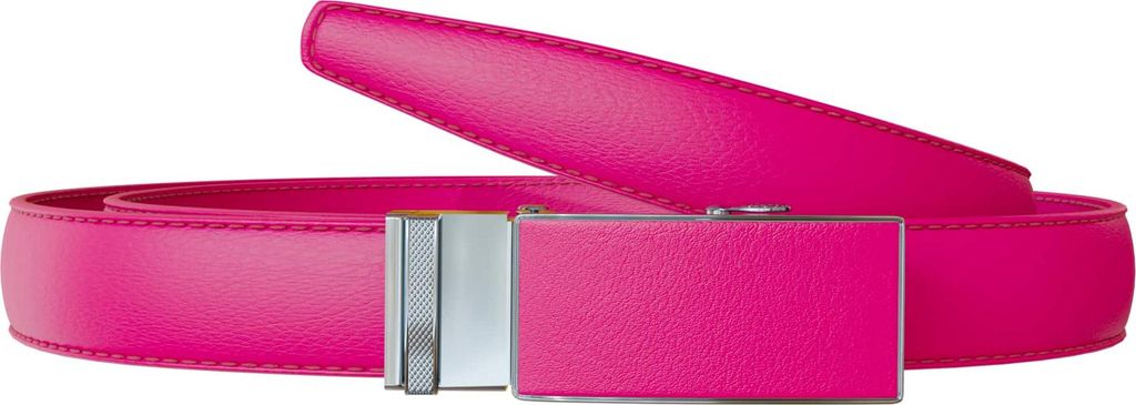 Damen Gürtel XXL mit Automatikverschluss, Pink 125 cm