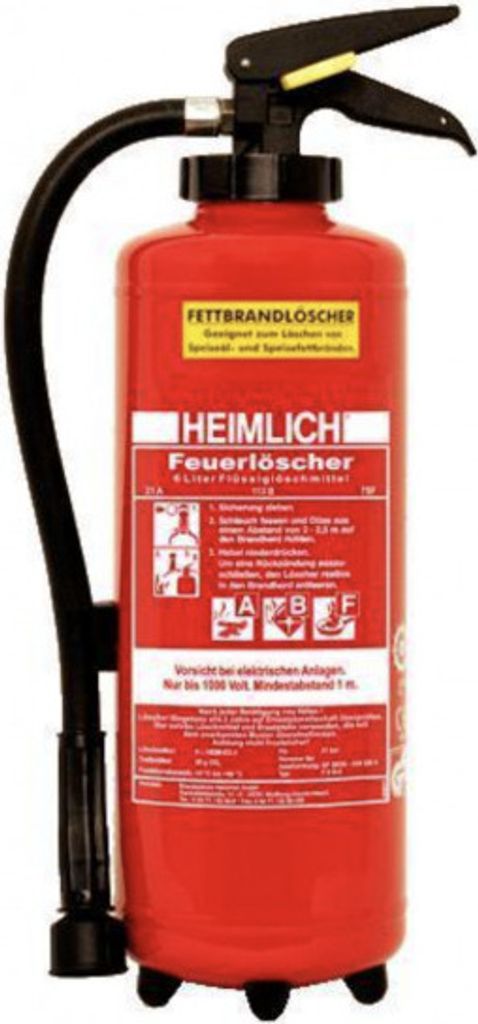Heimlich 6L Fettbrand Feuerlöscher frostsicher -30°C Produktbild 