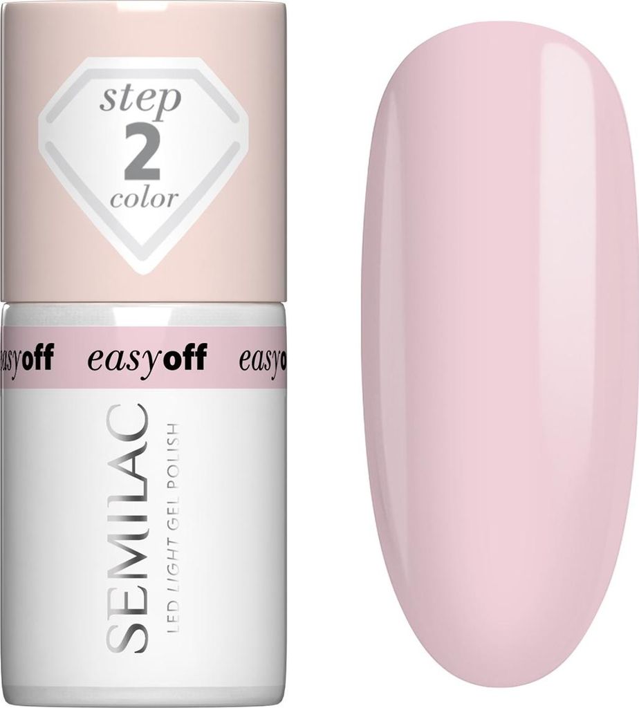 SEMILAC Easy Off Hybrid Nagellack LED Hellrosa Marshmallow 7 ml