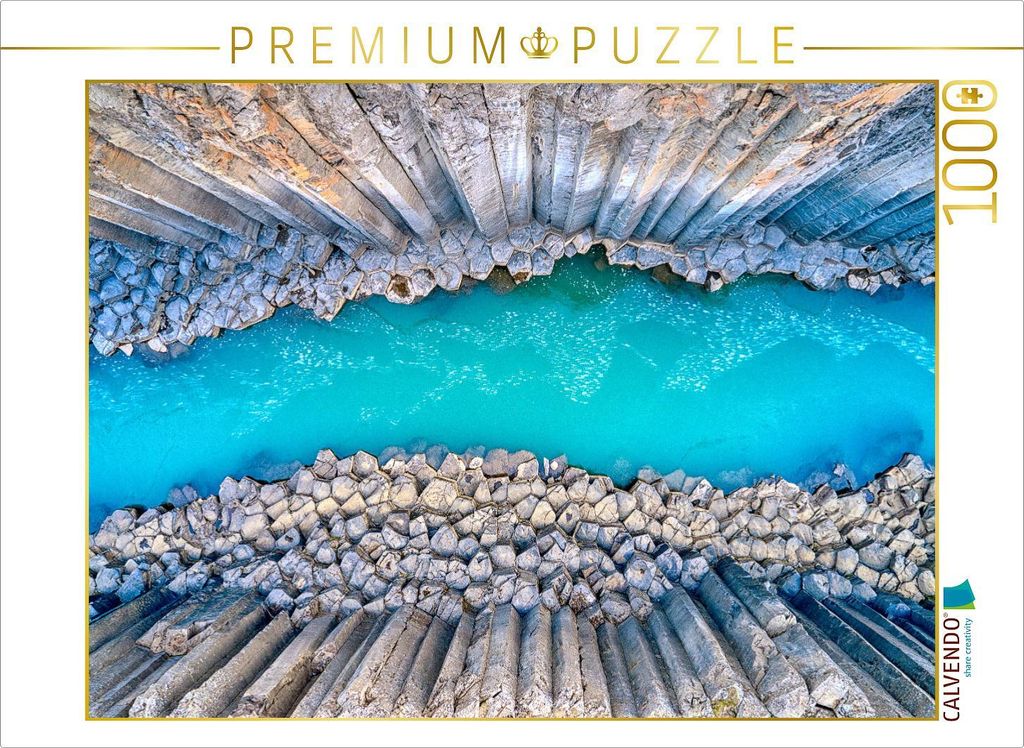 CALVENDO Puzzle Stuðlagil | 1000 Teile Lege-Größe 64x48cm Produktbild 
