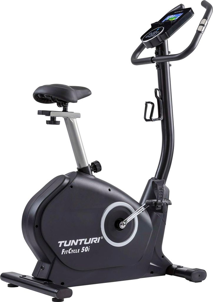 Tunturi FitCycle 50i Heimtrainer Fahrrad mit LCD-Monitor | Ergometer mit App Steuerung (Tunturi Routes & Zwift) | Hometrainer Fahrrad für zuhause ...