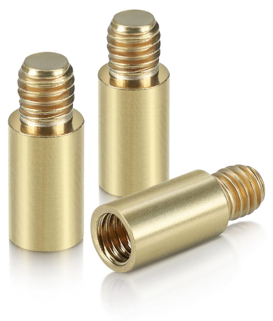 kwmobile 3x Dart Gewicht Schrauben 1,5g - 2BA Gewinde aus Messing - Dartpfeil Zubehör Schraubgewicht in Gold