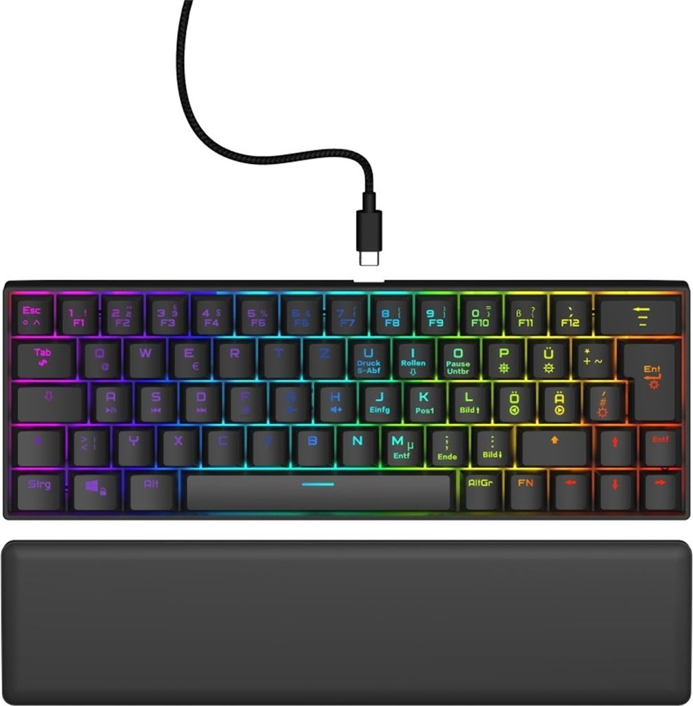uRage Gaming-Tastatur Exodus 760 Mechanical Mini, Schwarz Produktbild 