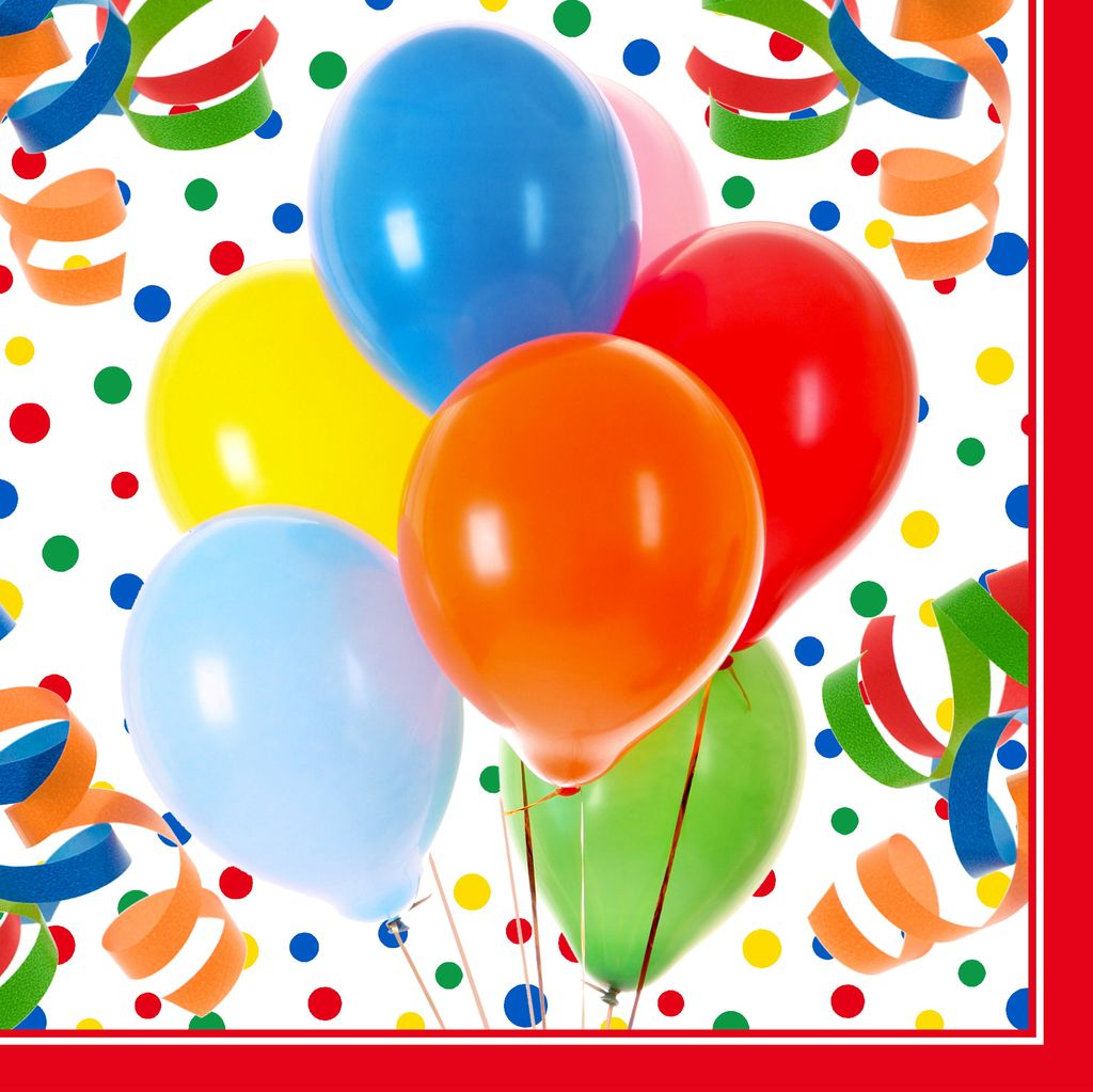PAPSTAR Motiv-Servietten "Lucky Balloons" 330 x 330 mm 100 Produktbild 