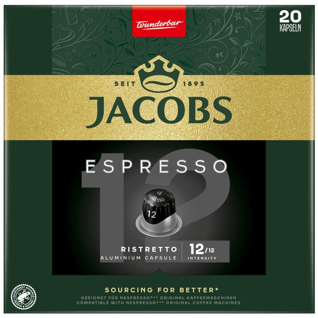 Jacobs Espresso 12 Ristretto, Kaffeekapseln, Nespresso Immagine del prodotto 