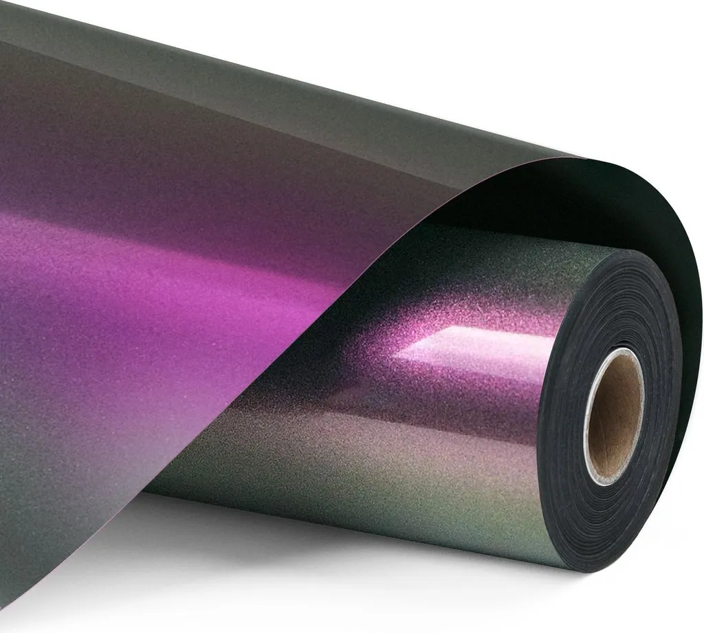 Vinyle Thermocollant Caméléon Vert et Violet pour Transfert Textile - 4