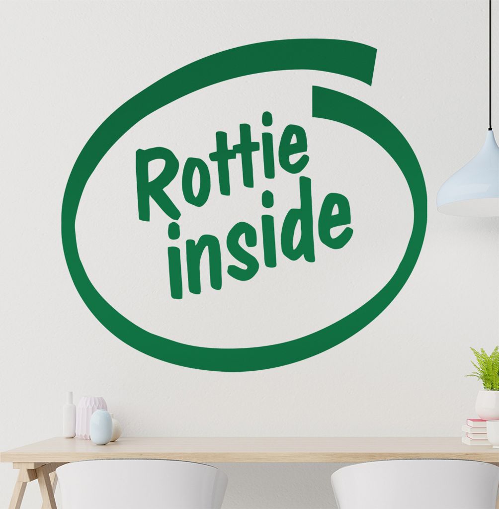 Rottie inside Wandtattoo in 6 Größen - Wandaufkleber Wall Sticker - Dekoration, Küche, Wohnzimmer, Schlafzimmer, Badezimmer