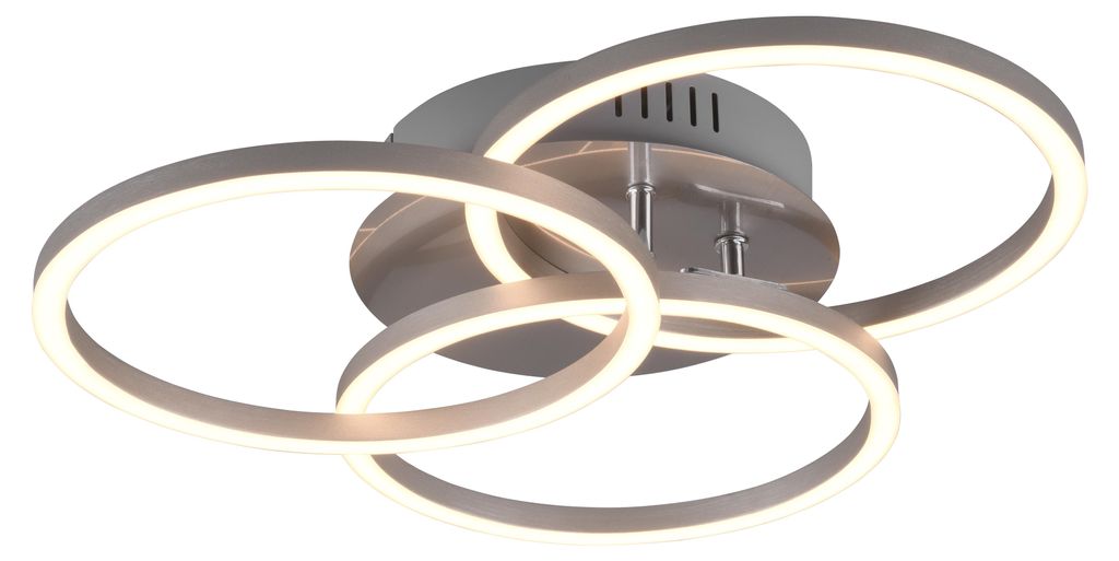 Reality LED Deckenleuchte Circle nickel matt Fernbedienung Produktbild 
