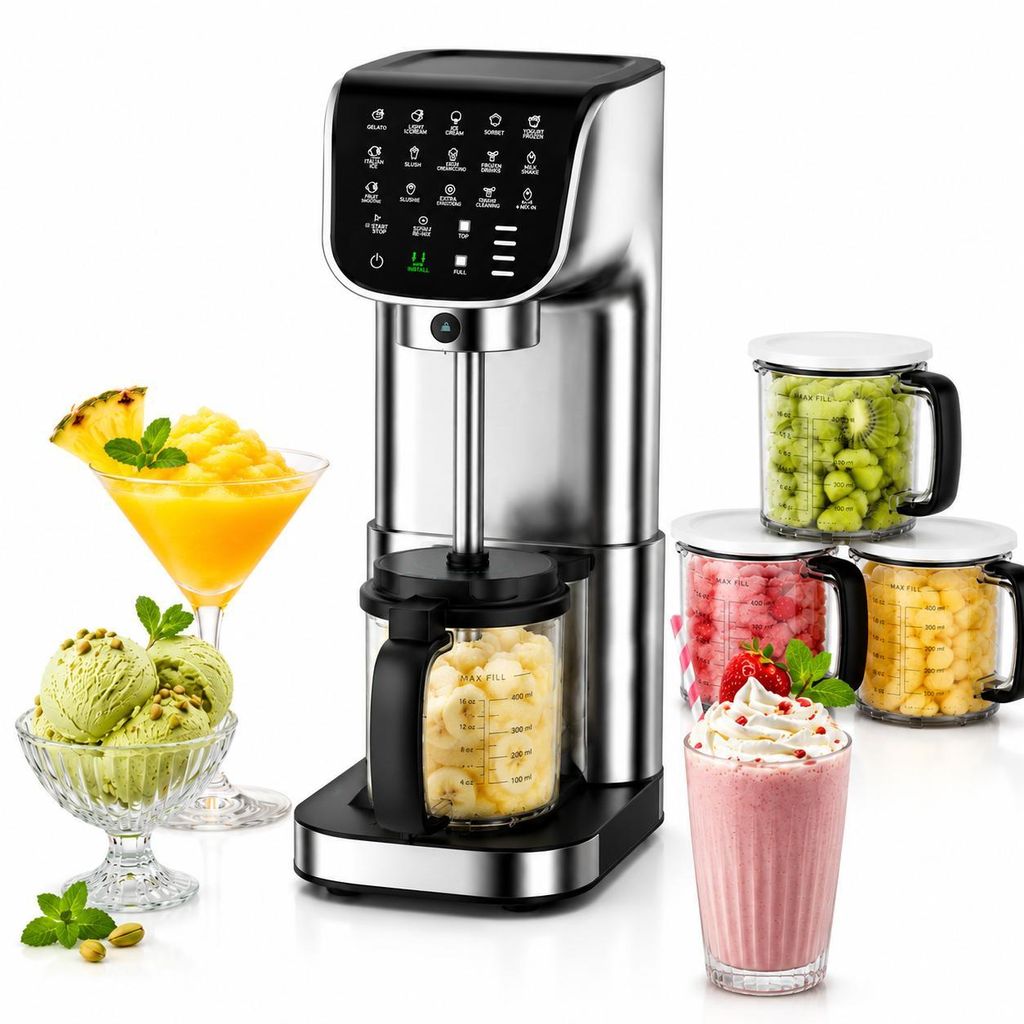 Eismaschine 12-in-1 vollautomatische Edelstahl Hausgemachte Produktbild 