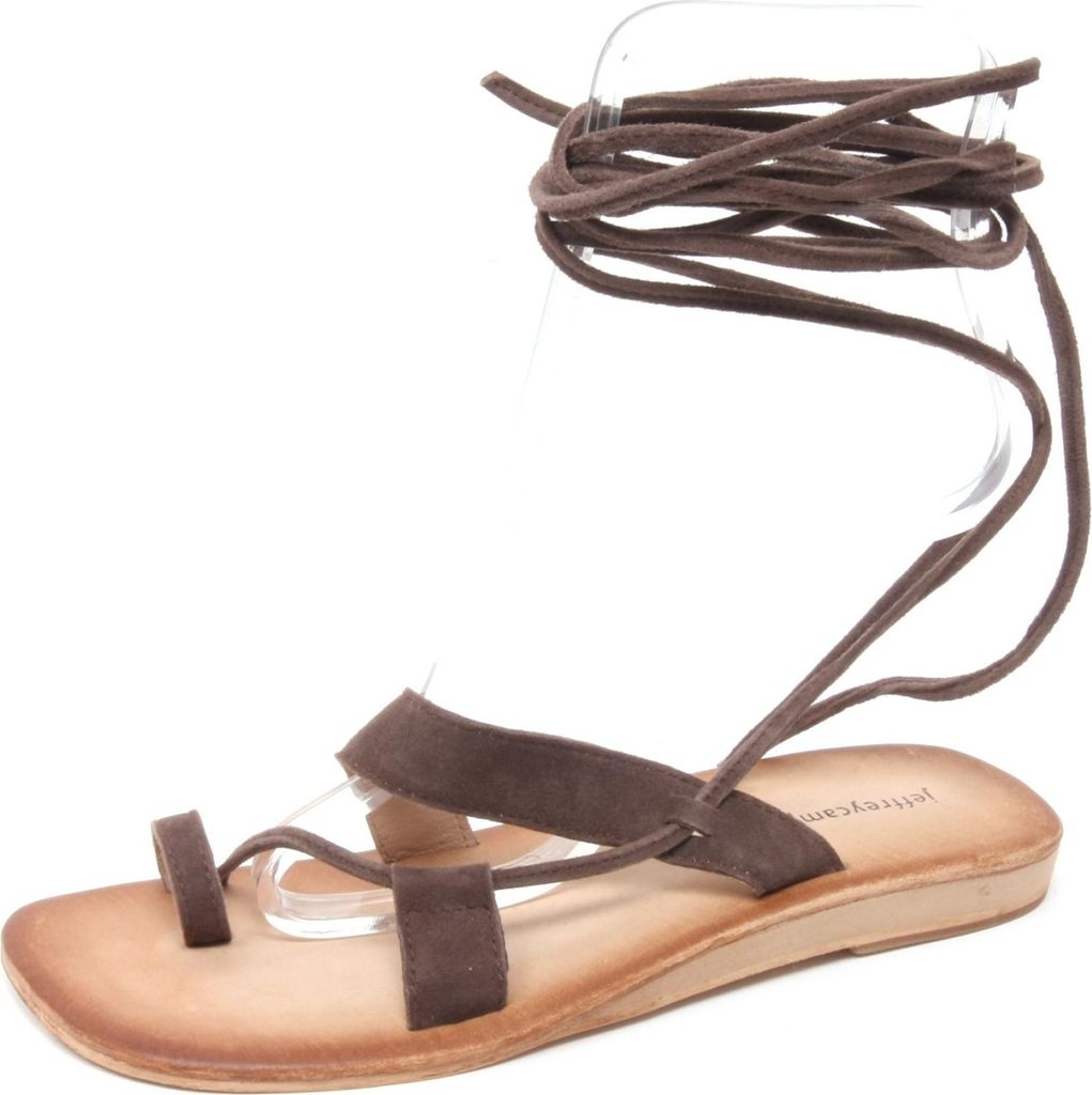B3050 JEFFREY CAMPBELL VISTA SUE Zehenstegsandale brauner Schuh Frau